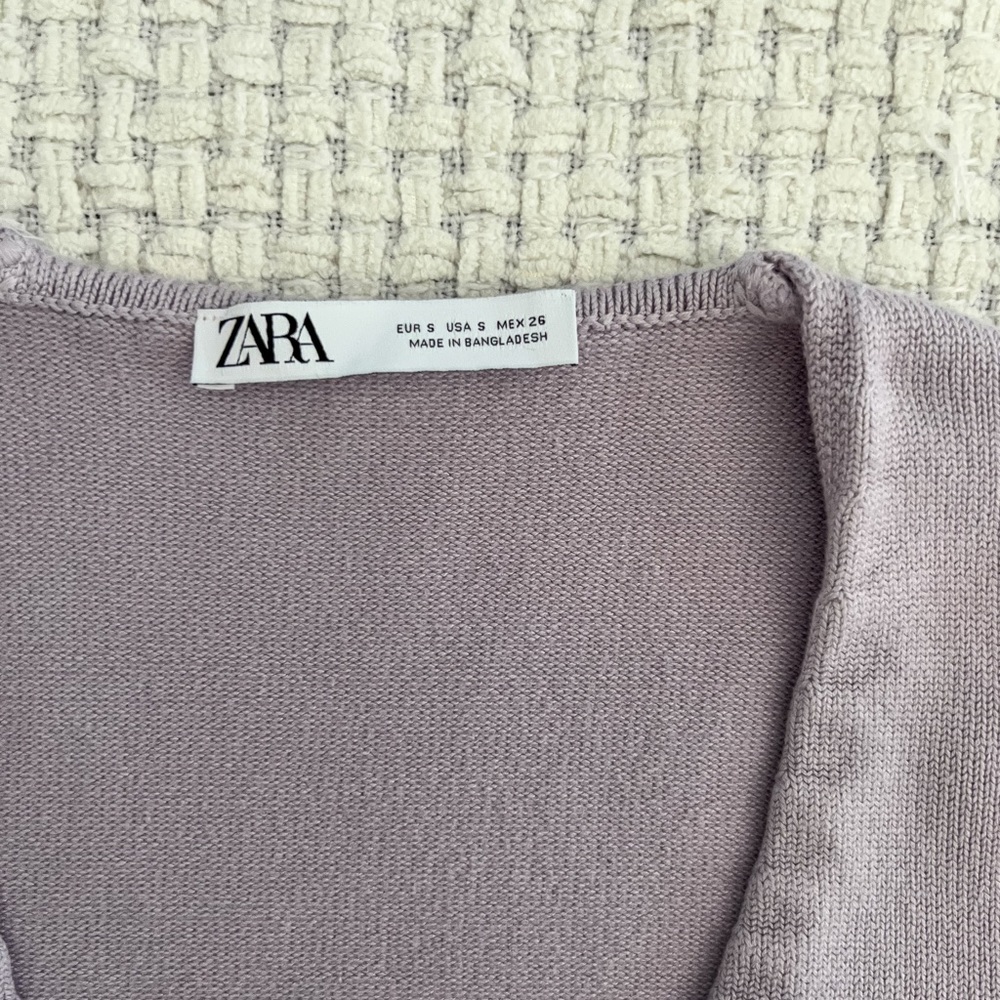 SOLD Zara Cropped Wrap Top - Picture 2 of 5